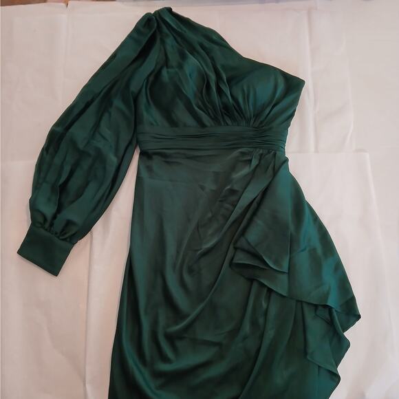 Mac Duggal Ieena Formal Cocktail Dress Women's 4 Green Wedding Party Night Out - Picture 12 of 12